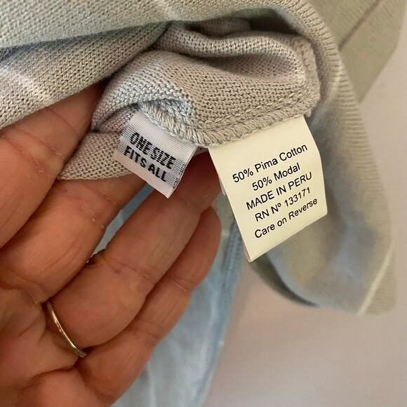 Planet by Lauren G Gray Green Striped Pullover Sweater Boatneck Women's One Size - Picture 8 of 8